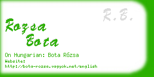 rozsa bota business card